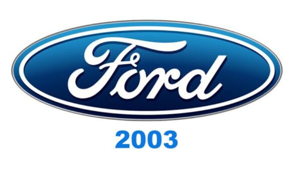 Imagen en la que se aprecia el logo de la reconocida marca de automóviles estadounidense Ford en 2003.| Mycaready Technologies