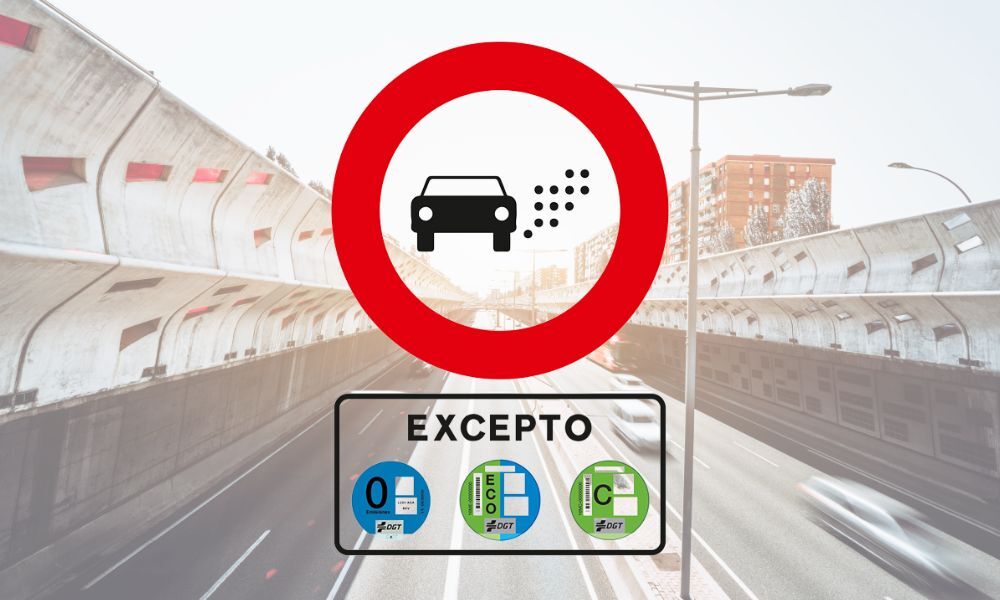 Nueva señal de tráfico para el año 2023, identifica a las ciudades que son Zonas de Baja Emisión y por lo tanto restringe la entrada, circulación y parking de algunos coches