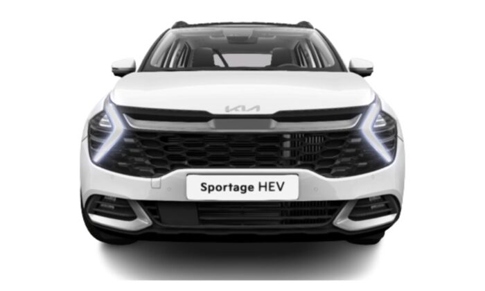 Imagen frontal de KIA modelo SPORTAGE GDI HEV Drive 4x2 color blanco que tiene un con una potencia de potencia (230cv) y Cambio Automático| Mycaredy Technologies