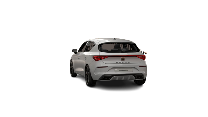 Imagen trasera del modelo de coche Cupra-león-1.5-Etsi-DSG color blanco, con cambio manual y con Motor: gasolina 111 kw (150cv)