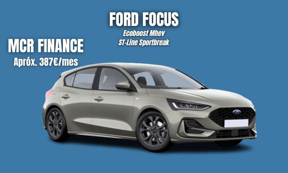 Foto comparativa de los precios del Ford Focus Acabado Ecoboost ST Line Sportbreak para MCR Finance y Renting de Mycaready Technologies SL.